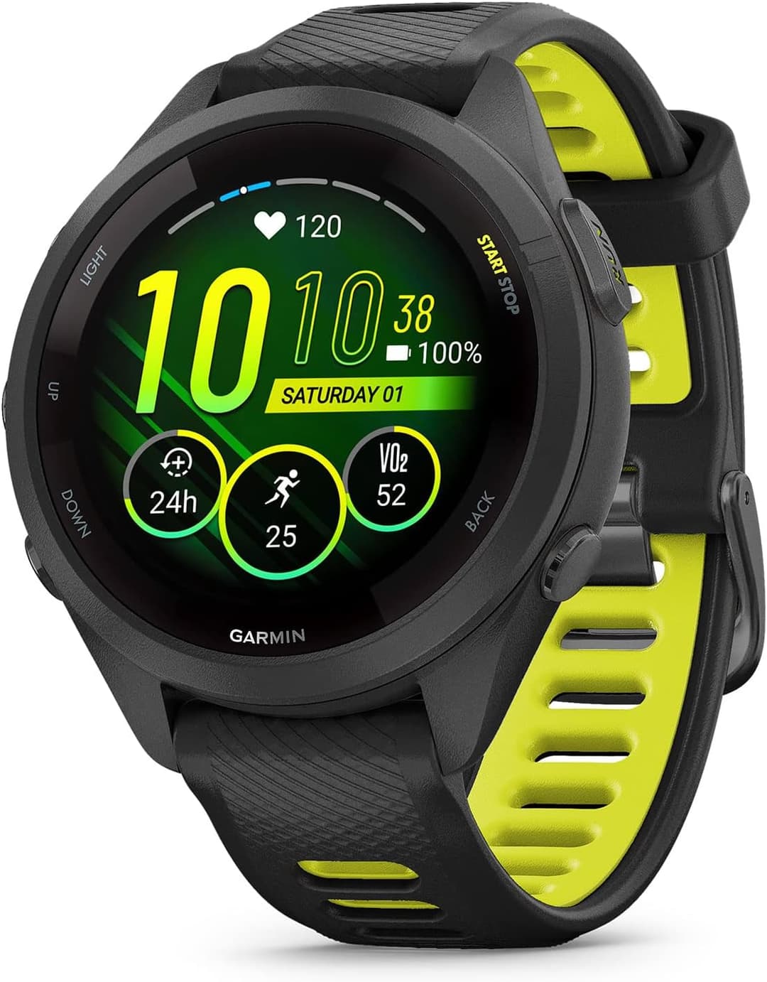Garmin Forerunner 265S 2.79 cm (1.1 inches) AMOLED 42 mm Black, Grey GPS (Satellite)