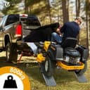 VOUNOT® Set of 2 Loading Ramps, Heavy Duty Foldable Galvanized Metal Ramps Non-Slip with Hook Safety Straps for Van, Lawnmower, ATV, Quad Motorcycle, 800 kg Max Loading - 6