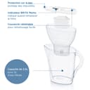 BRITA Wasserfilter Kanne Marella XL weiß (3,5l) inkl. 1x MAXTRA PRO Pure Performance Kartusche - große Filterkanne mit Smart Light LED & Klapp-Deckel, filtert Verunreinigungen & mehr - 3