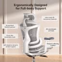 SIHOO Doro C300 Ergonomic Office Chair with Ultra Soft 3D Armrests, Dynamic Lumbar Support for Home Office Chair, Adjustable Backrest Desk Chair (White) - 8