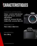 Canon EOS R100 Appareil Photo Hybride Compact à capteur APS-C stabilisé 24M Pixels, Vidéo 4K, Wi-FI, AutoFocus Dual Pixel, boitier Nu Noir - 6