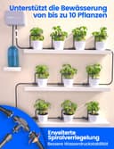 Système d'arrosage automatique pour plantes, système d'irrigation goutte à goutte, dispositifs d'arrosage intelligents pour intérieur et extérieur (gris) - 4