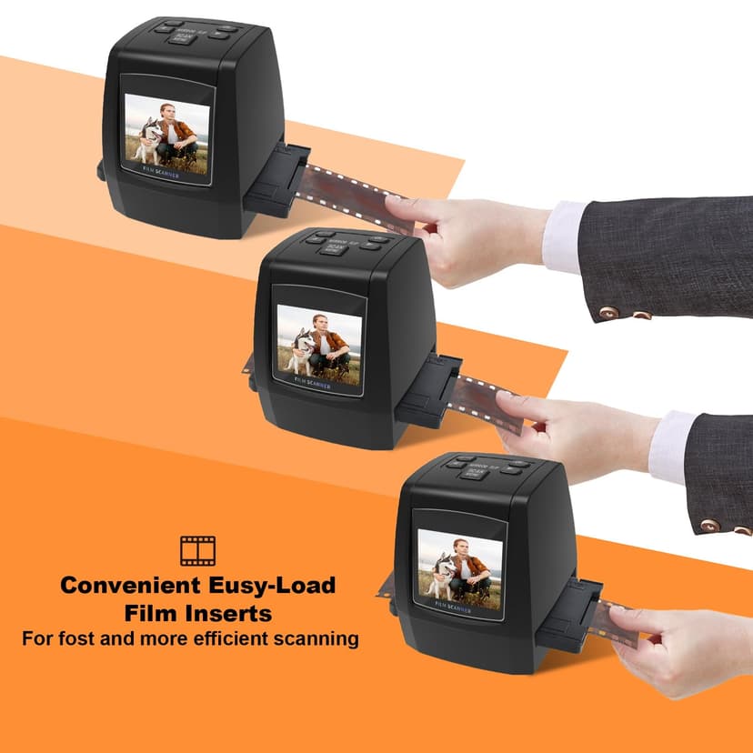 Digital Film Scanner, Standalone Slide Scanner and Negative Scanner Converts Negatives and Film Slides of 35 mm, 126, 110, Super 8 and 8 mm into JPEG Images, 2.4 Inch LCD Display - 5