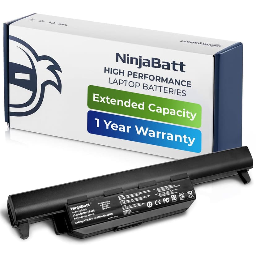 NinjaBatt Batterie A32-K55 pour ASUS X75V F75VD X75A R500… - 1