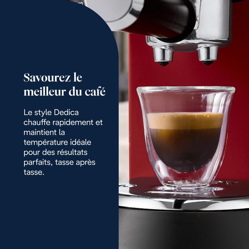 De'Longhi Dedica Style EC685R Traditional Pump Espresso Machine - Red - 3