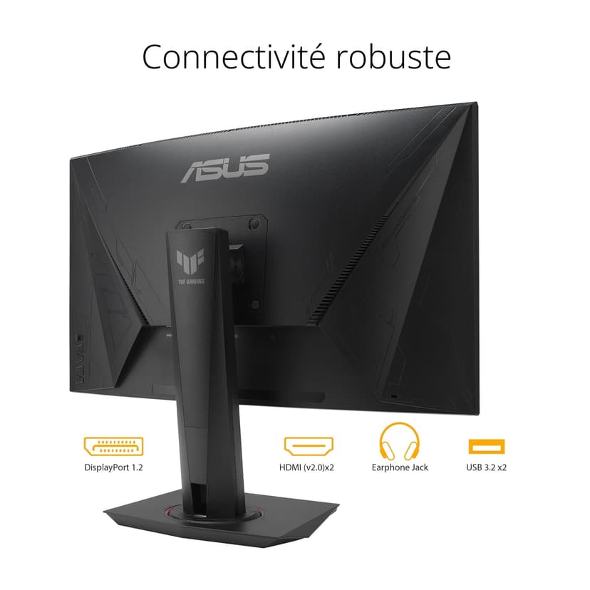 ASUS TUF Gaming VG27VQM - Ecran PC Gamer Esport 27" FHD - Dalle VA incurvée - 240Hz - 1ms - 1980x1080 - Display Port, 2X HDMI et 2X USB-A - Haut-parleurs - AMD FreeSync - Extreme Low Motion Blur - 6