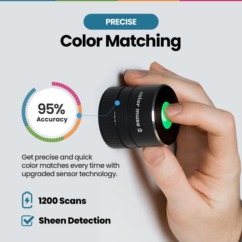 Color Muse 2 Colorimeter Paint Color Matching Tool with Protective Case, Color Sensor - 3