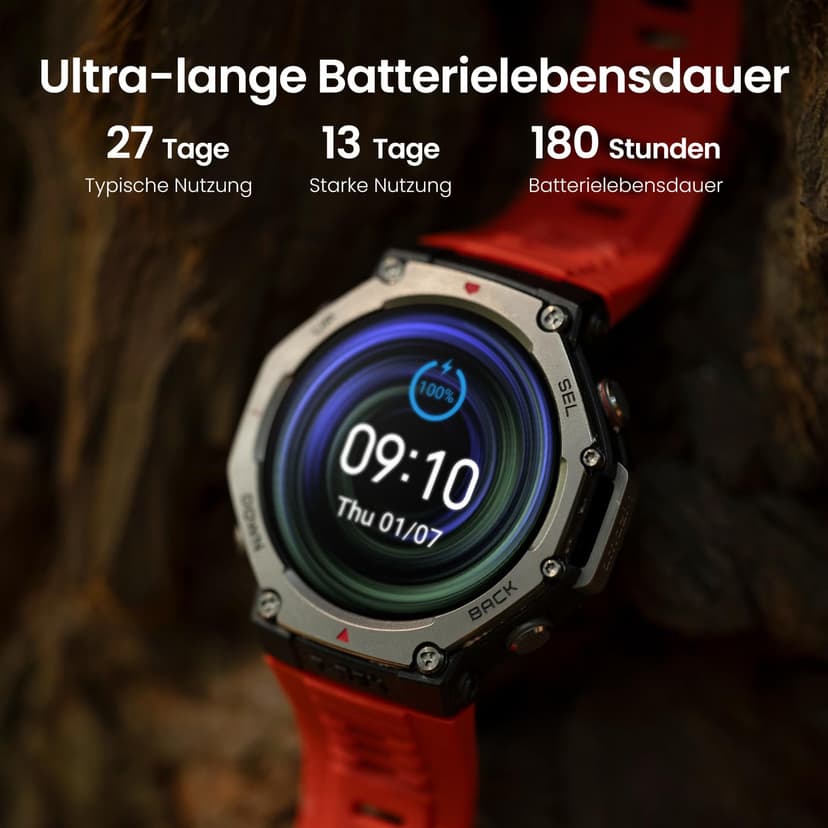 Amazfit T-Rex 3 Outdoor Smartwatch 48mm AMOLED Display, Offline Maps & Navigation, 6 Satellite Systems Dual Band GPS, 27 Days Battery Life, NFC Payment, 170 Sports Mode, 45m Freediving for Adventure - 3