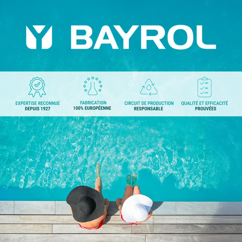 BAYROL e-Chlorilong® Ultimate 7 Piscine 4,8 kg - Galets Chlore 300g - Chlore Piscine 7 Actions - Traitement Intégral Eau et Filtre - 6