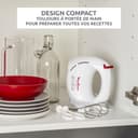 Moulinex Easymax, Batteur électrique, 200 W, 2 vitesses, 2 jeux de fouets inclus, Ergonomique, Compact, Blanc ABM11A30 - 5
