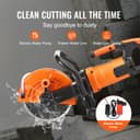 VEVOR Electric Concrete Saw, 230mm, Circular Saw High Power 2000W Cutting Depth 89mm Wet/Dry Disc Saw with Water Pipe, Water Pump, Blade, for Stone and Brick - 3