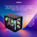 IONZ APEX Vision Boîtier PC Gaming, ATX Mid Tower, Double Chambre avec 4 Ventilateurs ARGB PWM – Écran LCD | Blanc - 5