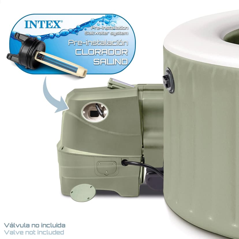 Intex 4-Person Olive Green Round Bubble SPA Set 28426NP (196cm x 71cm) - 5