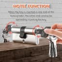 Bwintech 70mm(35/35) Nickel Zinc Alloy Euro Cylinder Lock,Door Barrel Lock,Key Key with 8 Horizontal dimple Keys,High Security for UPVC,Wooden,Composite Doors - 3