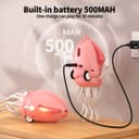 Smalody Smart Dancing Octopus Toy with LED Lights and Music, Rechargeable Interactive Baby Toys with Obstacle Avoidance, Ideal Sensory Gift for Christmas and Birthdays (Red) - 5