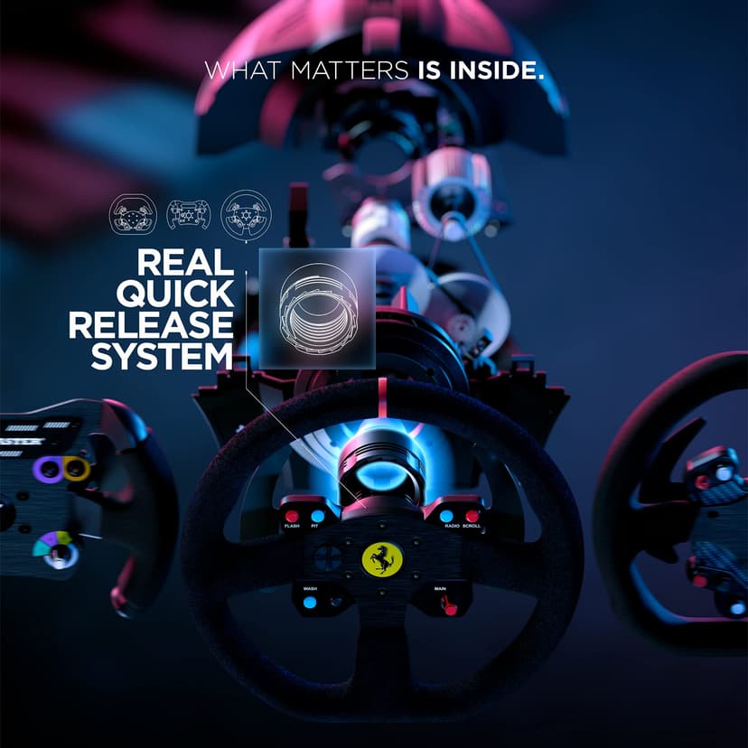 Thrustmaster T300 Integral Alcantara - High-Performance Racing Wheel and Pedal Set with Force Feedback for PC, PS4, and PS5, PS5 Pro - 3