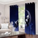 Rideau Thermique Occultant Isolant Anti Chaleur Et Anti Froid Fenetre Extérieur Grande Largeur 3D Panda De Dessin Animé Étoile 170X200Cm Lot De 2 Rideau Salon Chambre Enfant Moderne Rideaux À Oeillet - 2