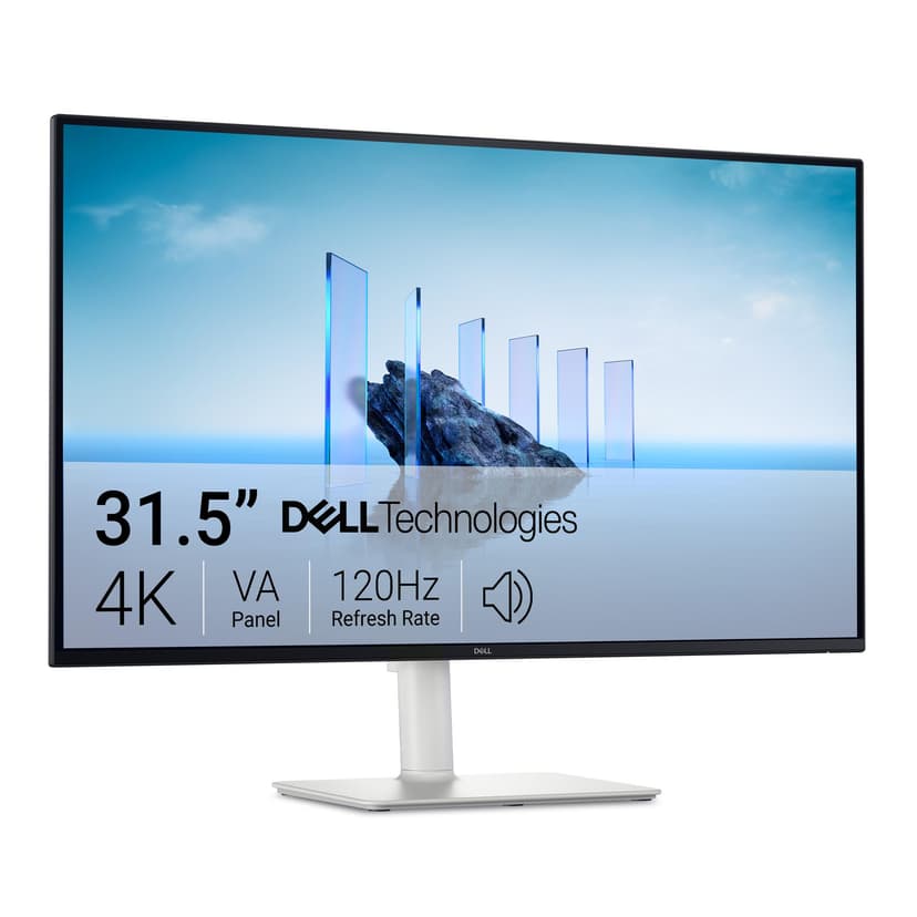 Dell 32 Plus Monitor - S3225QS, 4K UHD (3840x2160), 120Hz, VA, 4ms, AMD FreeSync Premium, 95% DCI-P3, HDR10, Height Adjust, Built-in Speakers, DisplayPort, 2 HDMI, 3 Year Warranty - 1