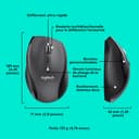 Logitech M705 Marathon sans Fil Souris, Récepteur USB Unifying 2,4 GHz, 1000 PPP, 5 Boutons Programmables, Pile Durée 3 Ans, Compatible PC, Mac, Ordinateur Portable, Chromebook - Graphite - 7