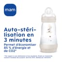 MAM | Lot de 2 biberons Easy Start Anti-Colique 2+ mois débit moyen (2 x 260 ml) Menthe + Coton – Biberon pour réduire les coliques et l'inconfort de bébé – Biberon bébé compatible avec l'allaitement - 6
