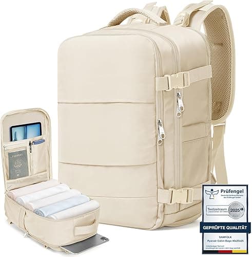 Ryanair – Sac de voyage à 12 poches sous le siège avec poche séparée pour chaussures pour homme et femme, 20 l (40 x 20 x 25 cm), Noir , 40x20x25, Sac à dos de voyage à main