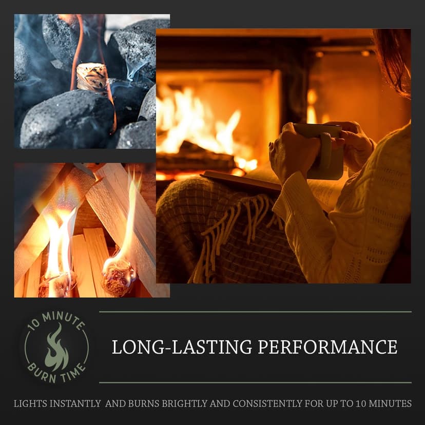 Log Barn Natural Firelighters (Box of 500). Natural Fire Lighters for Wood Burners, Pizza Ovens, Open Fires. BBQ Lighters, Fire Starters for Log Burners – Genuine Log Barn Fire Wood & Eco Firelighters - 5