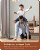 EDISHINE Floor Lamp Living Room, Arch Lamp with Beige Linen Lampshade, E27 Socket, 160 cm Black Floor Lamp with Adjustable Shade for Bedroom, Children's Room - 3