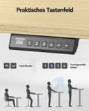 HUANUO Standing Desk Frame, Electric Standing Desk Legs with Brushless Motor, Height-Adjustable Desk Frame with 100kg Compatible with tabletops up to 220 x 90 cm For sit-stand desk frames only - 8
