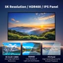 KTC 5K Monitor 27 Inch | Dual Mode 5K (5120x2880) @60Hz / 2K@120Hz Seamless Switching | | 99% DCI-P3, 100% sRGB, ΔE＜2 | 1 x Full Function USB C, 2 x USB A 3.0 | HDR400 | Compatible with Mac Mini - 3