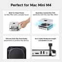 UGREEN Mac Mini M4 Dock with DisplayPort, 8K@120Hz/4K@240Hz Max Display, Up to 8TB M.2 NVMe Enclosure, 4x USB-A and 1x USB-C Data ports, 170MB/s SD/TF Card Reader, 3.5mm Audio for Mac Mini M4 / M4 Pro - 9