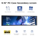 TZMRIT 9.16 Inch Universal LCD Screen Display for PC, Customizable ARGB Frame, Temperature Display Panel, Mini Monitor, with Preset & DIY Themes for Gaming PC Case/CPU Cooler (WH) - 2