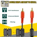 YUJUVI Ferrite Ring Core Black Clip-on Ferrite Core EMI 6 Valeurs 48 Pcs Ferrite Antiparasite Magnétique Core Clip-on Ferrite Anneau Noyau RFI EMI pour 3.5mm -13mm Diamètre Câble HDMI e USB - 7