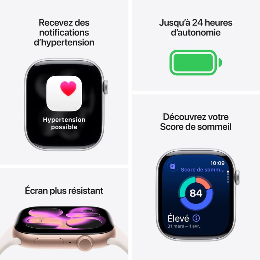 Apple Watch Series 11 [GPS 42mm] Smart Watch with Obsidian Case and Black Sport Band, Sleep Score, Activity Tracker, Health Tracker, Screen Always On - 2