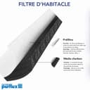 PURFLUX Filtre d'habitacle AHC428-2 Filtre à charbon actif Hauteur: 32 Largeur: 115 Longueur: 233 Compatible avec BMW X1 F48 1 3/5 portes F40 2 Gran Tourer F46 2 Active Tourer F45 X2 F39 i3 I01 - 2