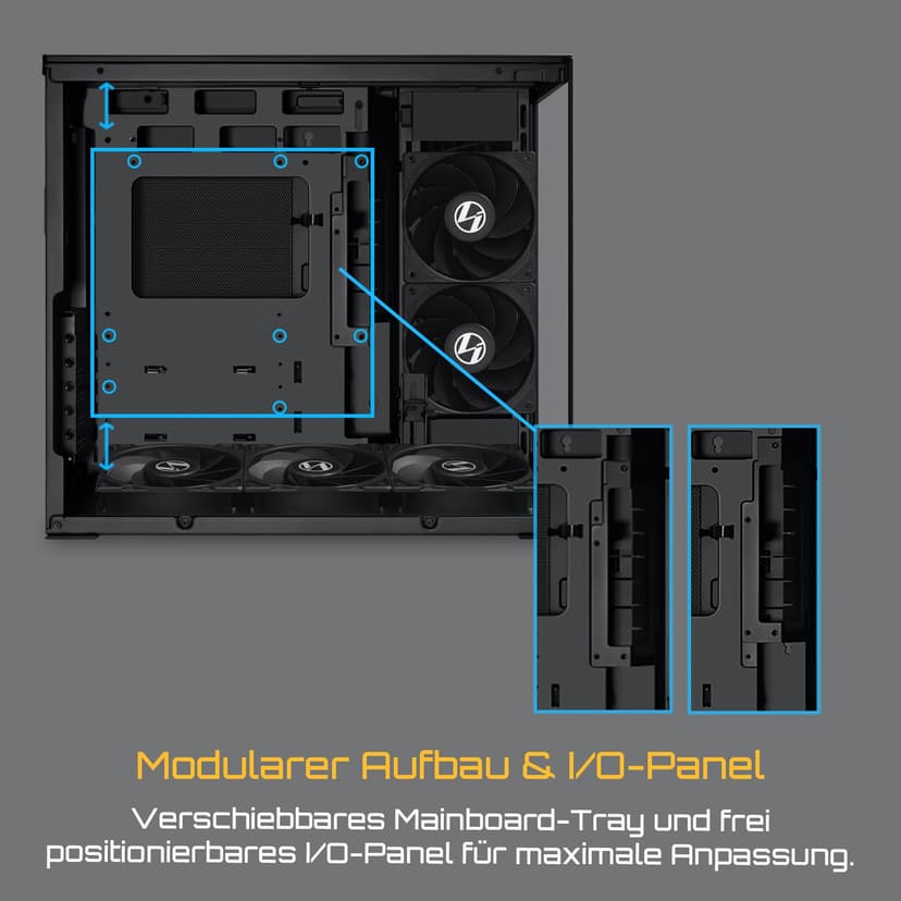 Lian Li O11 Dynamic Mini V2 Flow Midi-Tower Case - Black - 6