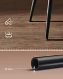 VASAGLE EKHO Collection Set of 2 Bar Chair, Kitchen Chair, PU with Stitching, Mid-Century Modern Style, Seat Height 63 cm, Kitchen, Bar, Easy Assembly, Caramel Brown LBC080K01 - 5