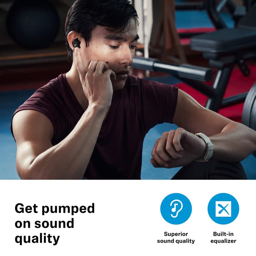 Sennheiser - Auricolari SPORT True Wireless: cuffie In-Ear Bluetooth per uno stile di vita attivo, musica e chiamate con acustica adattabile, cancellazione attiva del rumore e controlli touch - 3