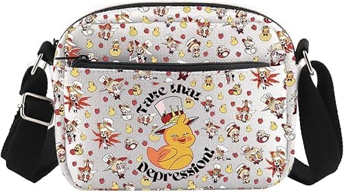 TSOTMO Cartoon Merch Gift Inspired Take That Depression Crossbody Purses Bag for Fans Hazbin TV Show