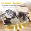 CATISM Cat Window Bed & Cat Desk Bed 2-in-1, Soft Removable Hammock for Indoor Cats, Up to 18kg Weight Capacity with Ventilated Mesh, All-Season Use, Sturdy Frame & Suction Cups - 3