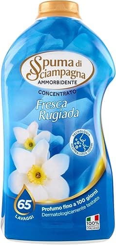 Spuma di Sciampagna - Softener Liquid Washing Machine Fresh Dew, Concentrated Formula Neutralises Odors Effective Even at Low Temperatures - 1300 ml - 65 Washes