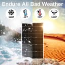 DOKIO 100w Solar Panel 12v Monocrystalline Waterproof Solar System for The Roof of Motorhome Caravan Camping Jardin Rv Yacht Shed Vans Campervan Boat - 6