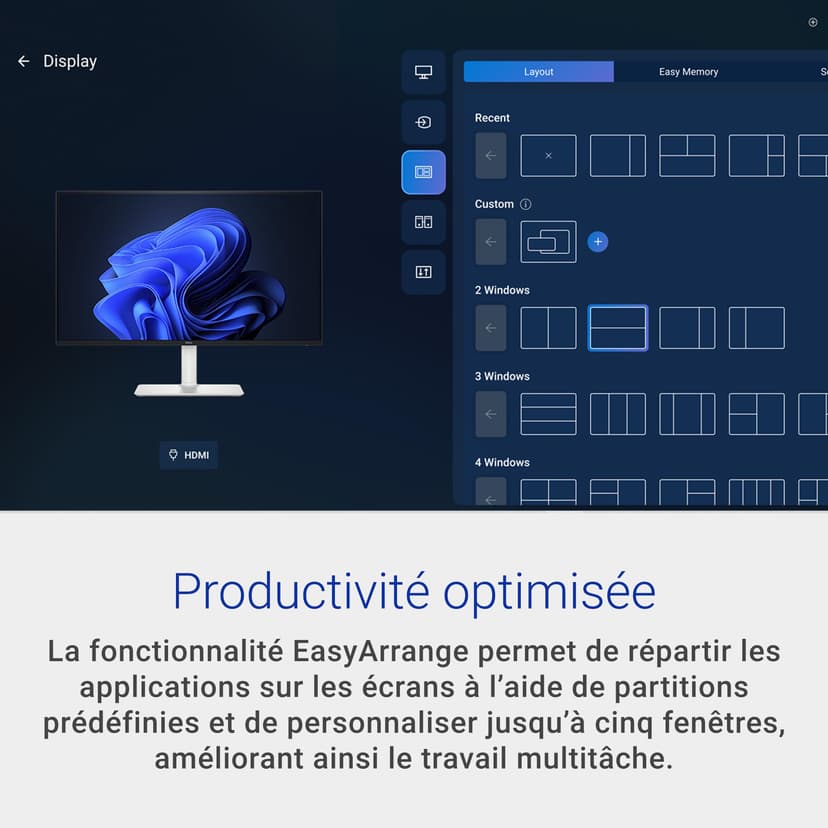 Dell 27 Plus USB-C Monitor - S2725DC, QHD (2560x1440), 144Hz, IPS, 1ms MPRT, AMD FreeSync, 99% sRGB, Height Adjust, Built-in Speakers, 2 USB-C, DisplayPort, HDMI, 2 USB-A, 3 Year Warranty, White - 9