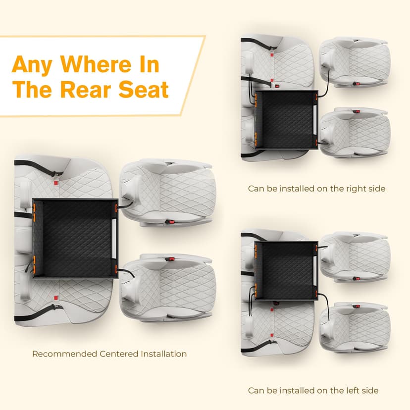 Pecute Extra Stable Dog Car Seat - Pet Car Seat Scratch Proof Car Seat for Dogs Large - 7