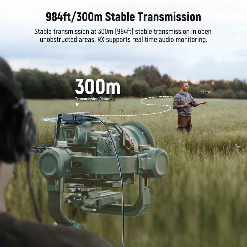 NEEWER CM28 Max Wireless Lavalier Microphone System with Charging Case 48KHz/24Bit Lossless Float Recording Noise Cancellation 8GB Storage 25Hrs Battery 300m Range for iPhone iPad Android Camera PC - 7