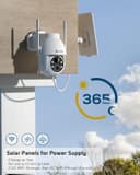 COCOCAM (2Pack Solar Camera Outdoor Wireless, 2K PTZ Security Cameras 2.4GHz WiFi, CCTV Surveillance Camera for Home Security, AI Motion Detection/Color Night Vision/2-Way Audio, IP66, Support Alexa - 2
