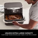 Ninja Foodi FlexDrawer Air Fryer, Dual Zone with Removable Divider, Large 10.4L Drawer, 7-in-1, Air-Fryer Uses No Oil, Air Fry, Roast, Bake, Max Crisp, Non-Stick Dishwasher Safe Parts, Black AF500UK - 4