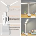 40CM Double Head LED Desk Lamp, 4000mAh Lamp, 3 Dimmable Color Modes, USB Charging Port, Eye Protection Folding Table Lamp for Office Lighting, Reading, Drawing - 7