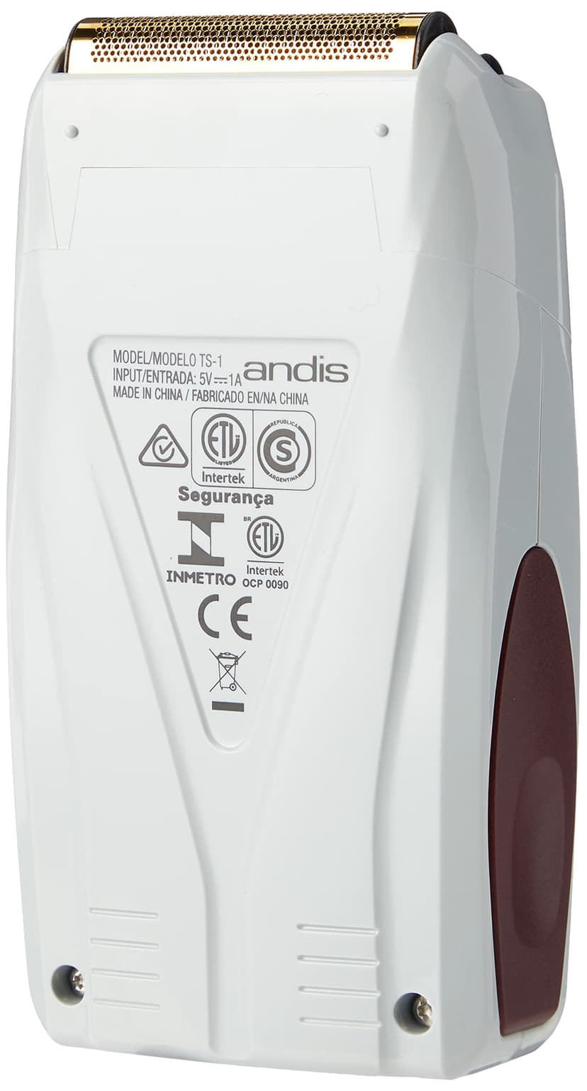 Andis - TS-1, Pro-Foil Lithium-Ion Cord/Cordless Foil Shaver with Super soft Titanium Cutters - For Close, Smooth Shaving - Dual Voltage, Waterproof Shaving Machine with Charger – Grey(Pack of 1) - 2