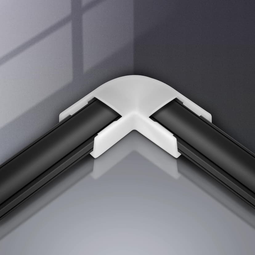 HOMMAND 6 x 1m/3.3ft LED Profile U Shape Aluminium Channel with Diffuser Strip, Corner Connectors, End Caps, Mounting Clips, Indoor LED Strip Light Holder - 9