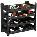 Modular Wine Rack, Bottle Rack, Bottle Storage, Bottle Holder, Wine Holder, plastic, Gris Anthrazit, 24 emplacements de bouteilles - 1